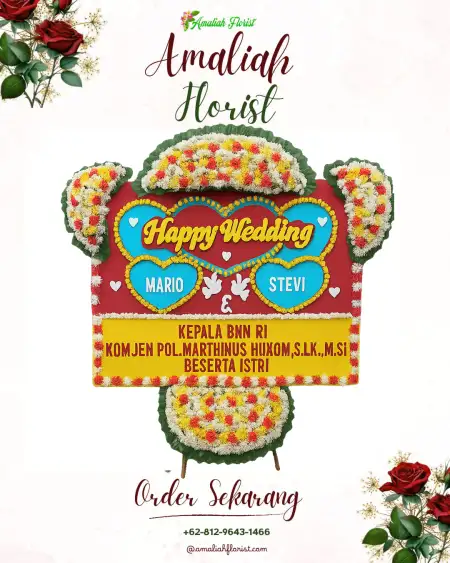 Papan Bunga Pernikahan Rongga